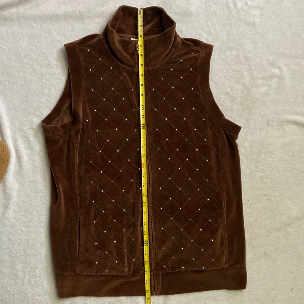 Quacker Factory Brown Vest - Picture 2 of 8